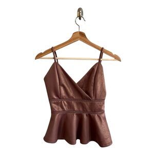 Trixxi Pink Mauve Y2K Top Size S Babydoll Victorian Metallic 90’s